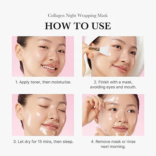 🌙 Buy 1 Get 1 FREE ✨ Overnight Collagen Face Mask – Wake Up to Glowing Skin! 💖💤